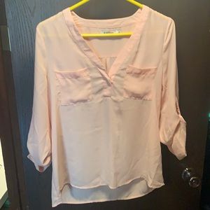 JustFab - shear pink blouse - Medium